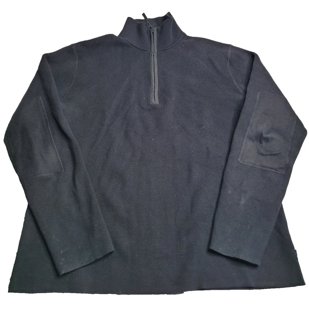 Banana Republic Men's 1/4 Zip Pullover Black Medium‎